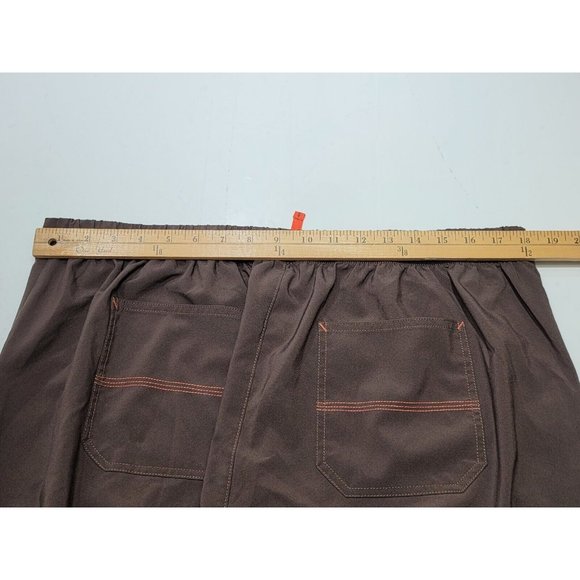 Carhartt Brown Elastic Drawstring Waist Multi Pocket Scrub Pants Womens Size XL - Picture 5 of 7